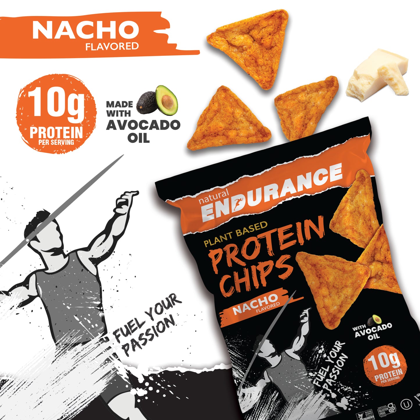 10oz BIG BAG Nacho flavored Protein Chips